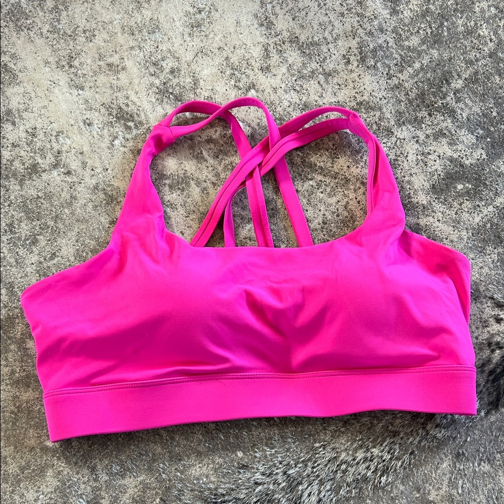 Women's Strappy Sports Bralette - Hot Pink